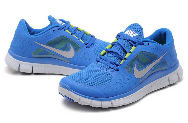 Nike Free run Womens Shoes 5.0  breathable Blue Gray (5)
